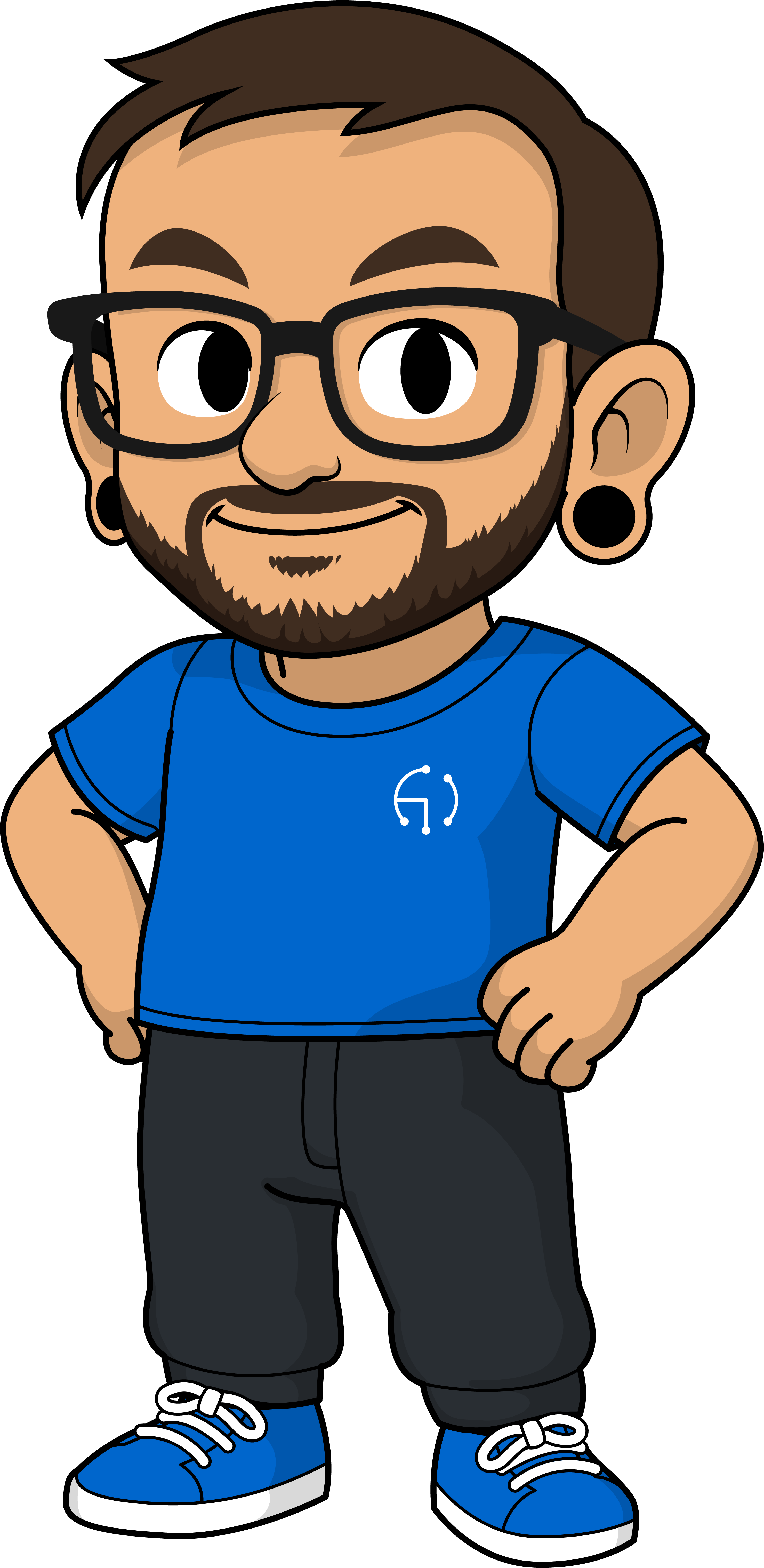 Mascote de Suporte Técnico Herói de TI